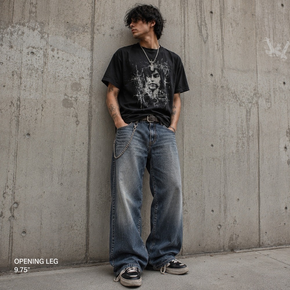 Southpole Baggy Jeans Men 35x32.5 Blue Y2K 90s Skater Streetwear Grunge Wide Leg